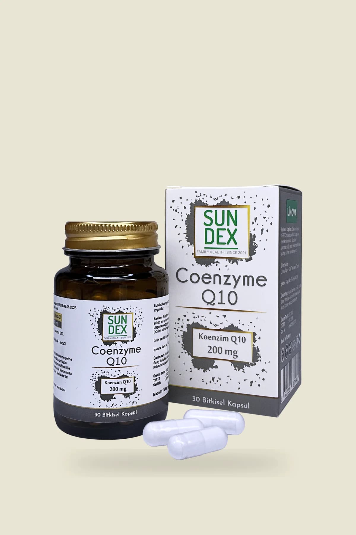 SUNDEX Koenzim Q10, 30 Bitkisel Kapsül