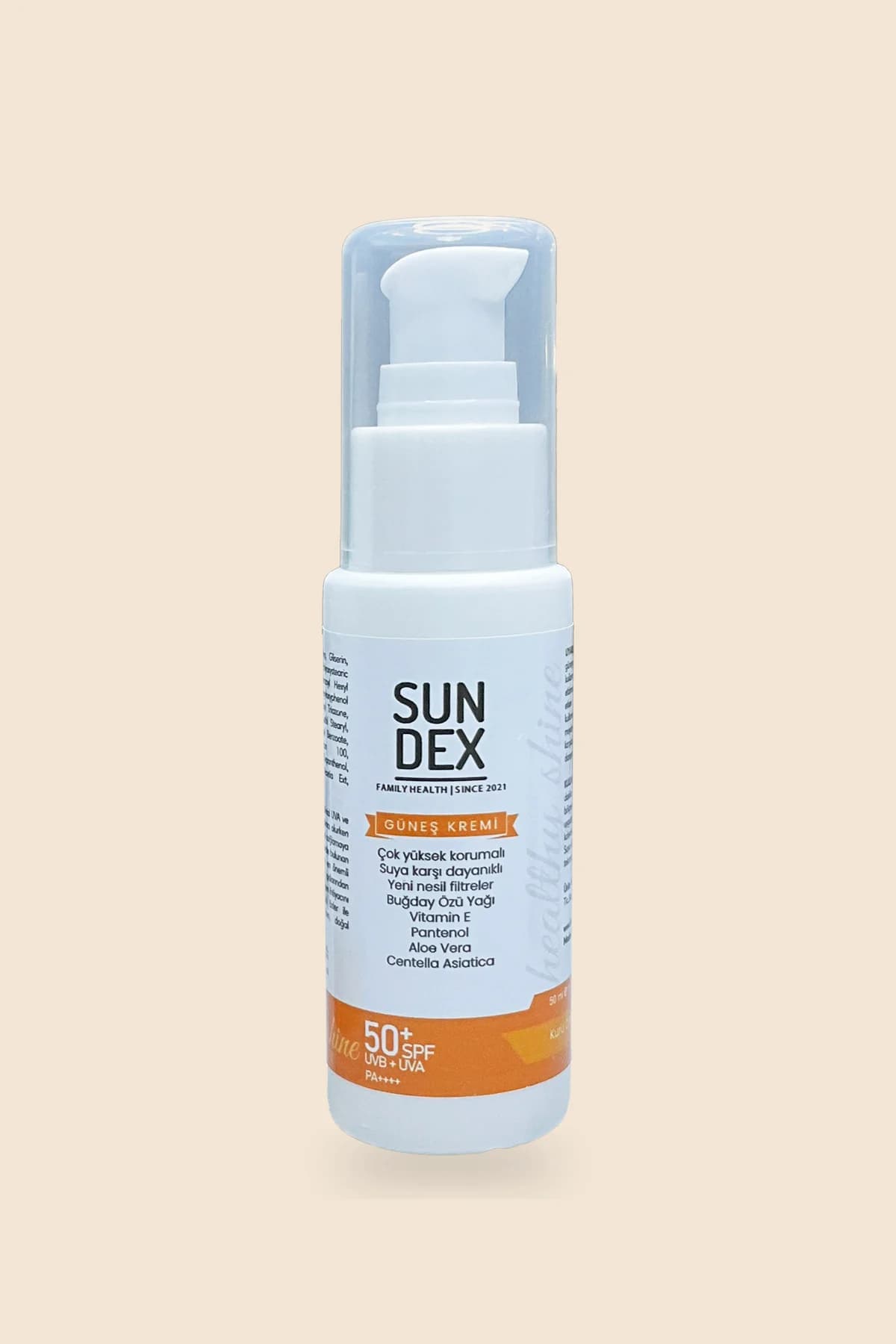 SUNDEX Güneş Kremi · Kuru Ciltler, 50 ml (1.7 fl.oz.)