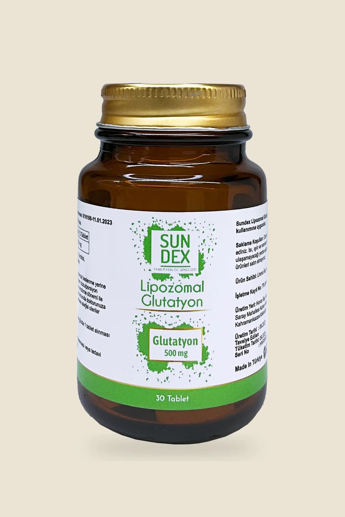 SUNDEX Lipozomal Glutatyon, 30 Tablet