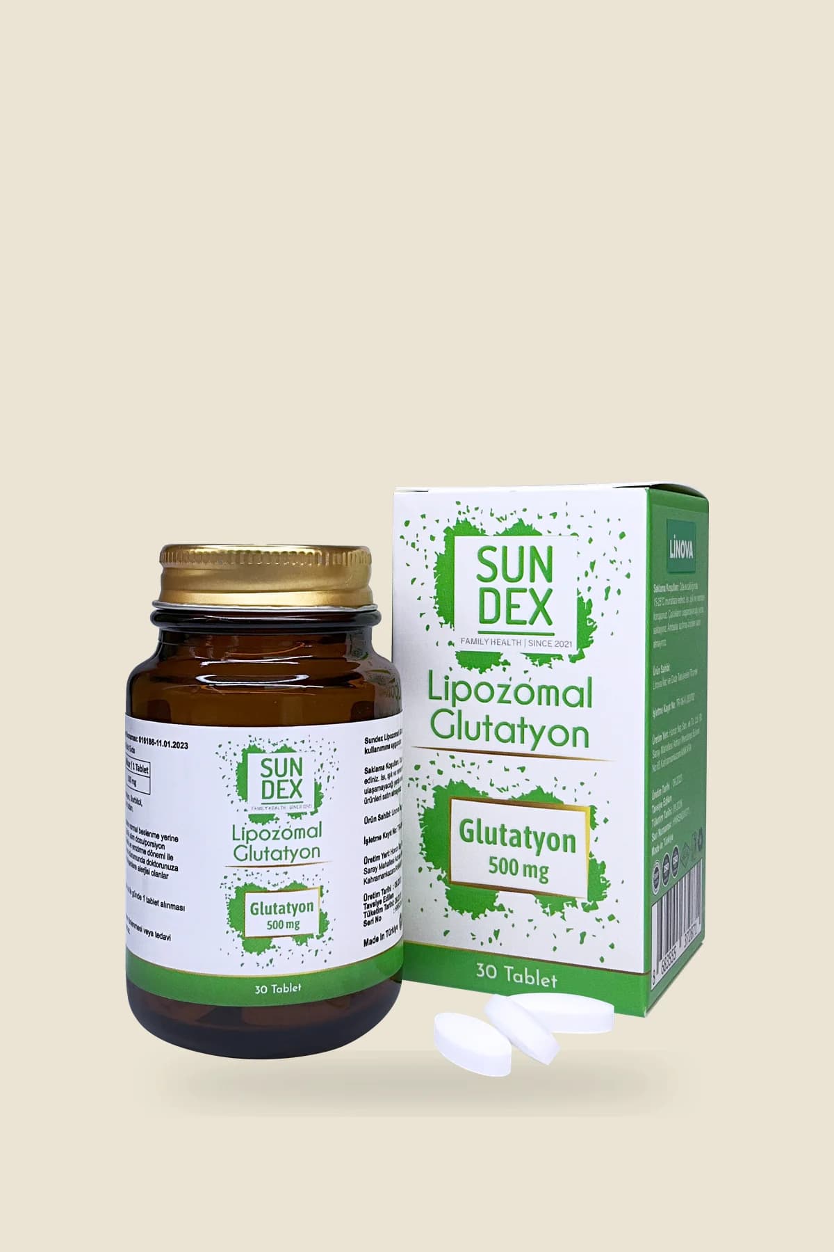 SUNDEX Lipozomal Glutatyon, 30 Tablet