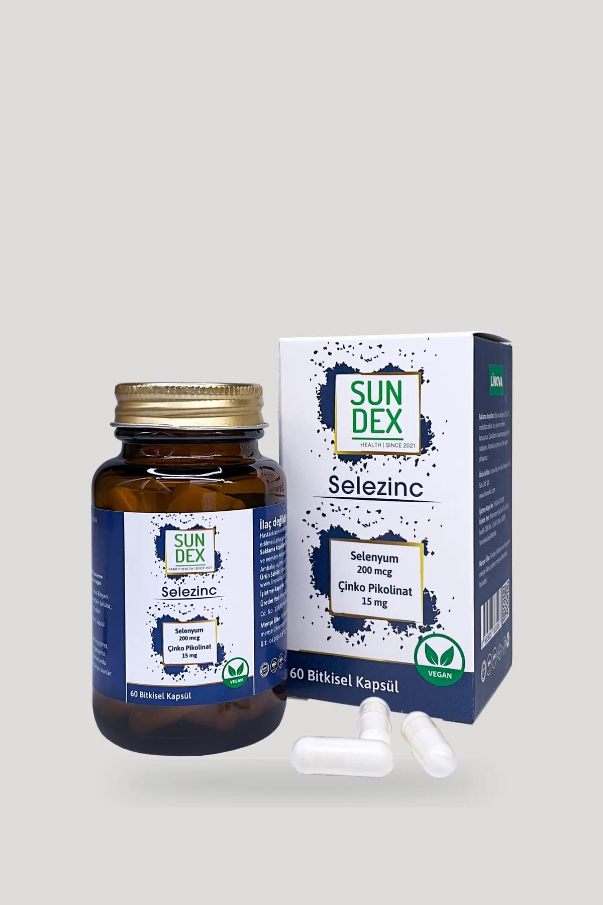 SUNDEX Selezinc, 60 Bitkisel Kapsül