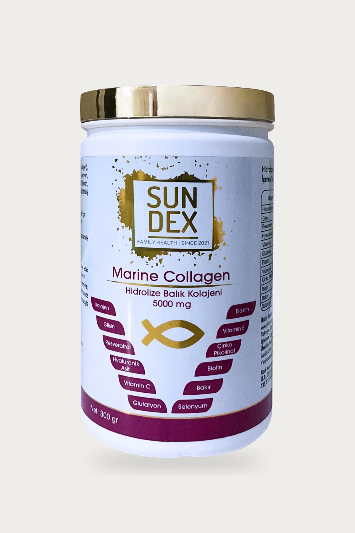 SUNDEX Marine Collagen, Net: 300 gr