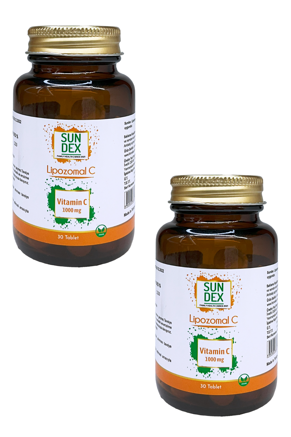SUNDEX 2’li Paket Lipozomal C 1000 mg 30 Tablet