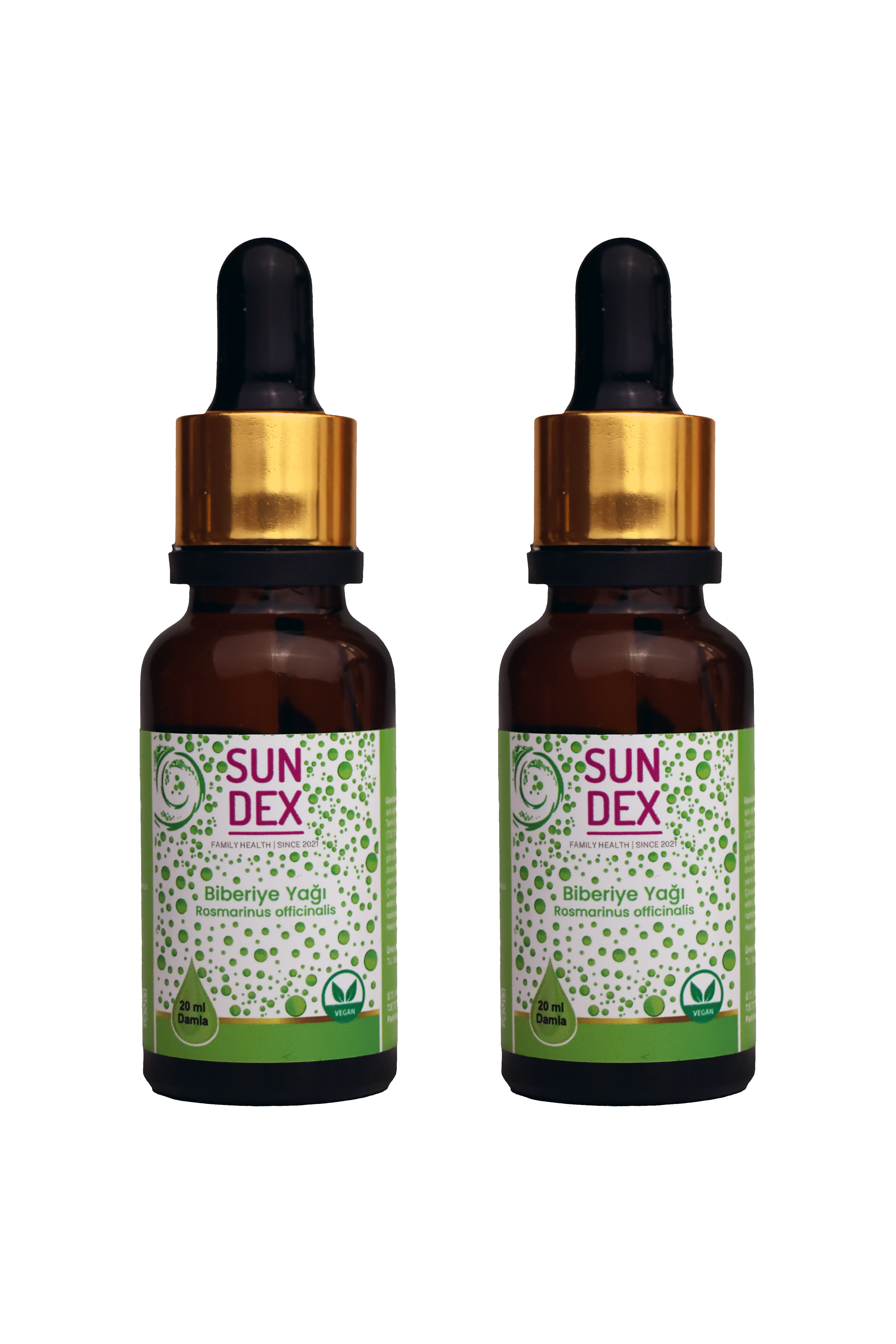 SUNDEX 2’li Paket Biberiye Yağı %100 Saf 20 ml