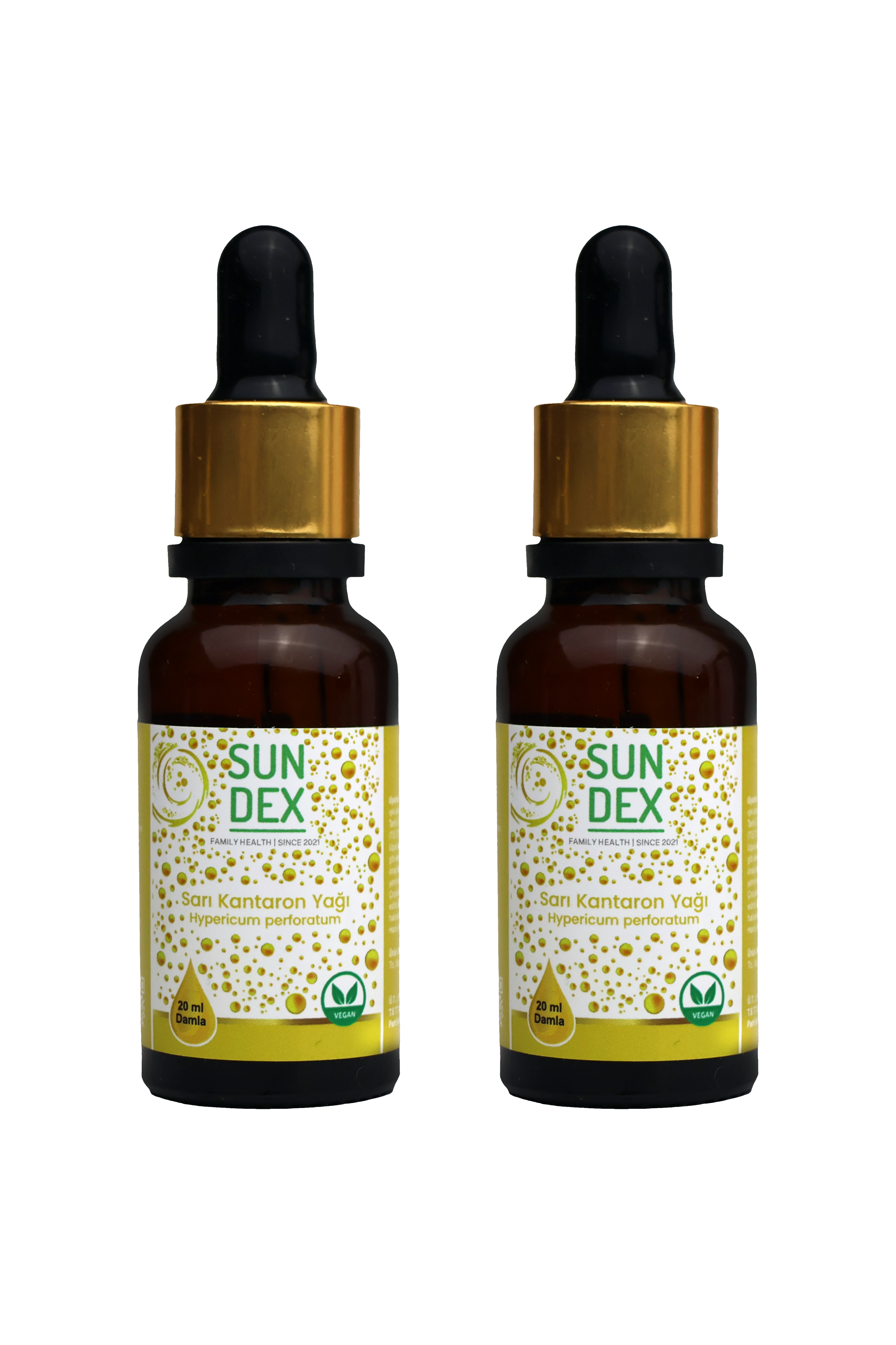 SUNDEX 2’li Paket Sarı Kantaron Yağı %100 Saf 20 ml