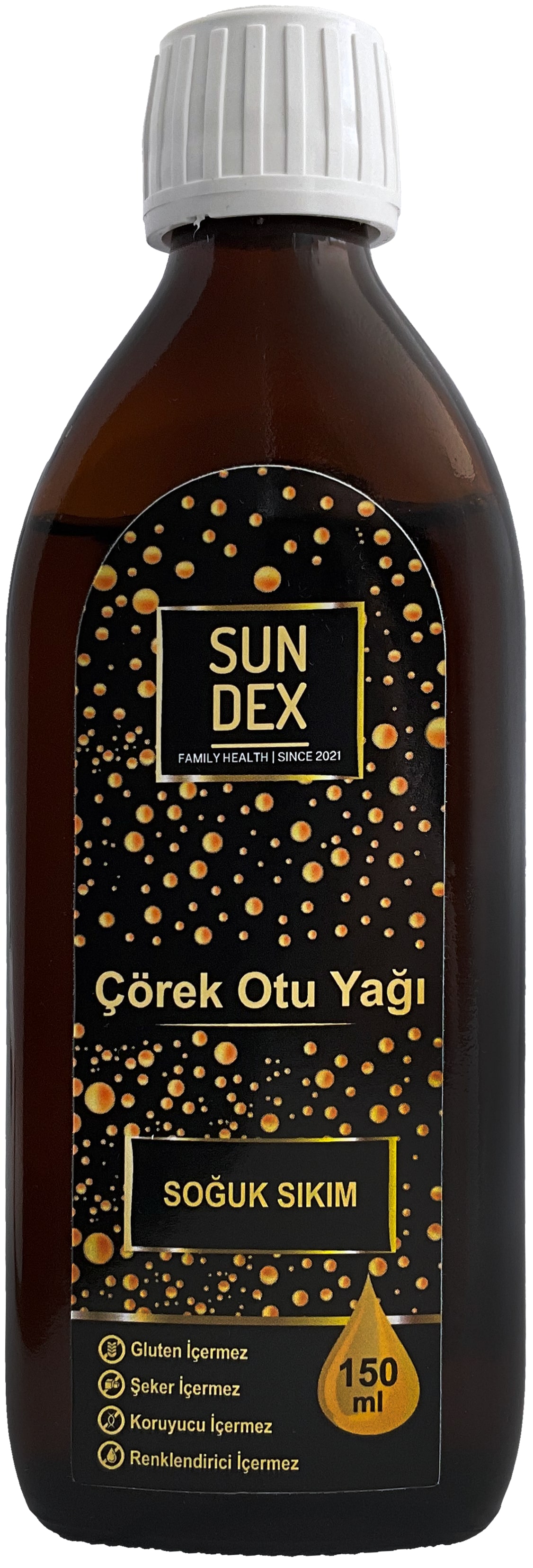 SUNDEX Soğuk Sıkım Çörek Otu Yağı 150 ml