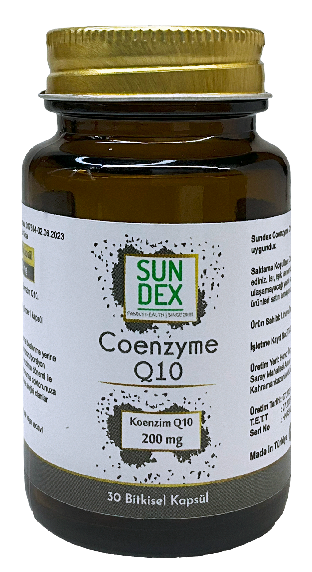 SUNDEX Koenzim Q10 200 mg 30 Bitkisel Kapsül