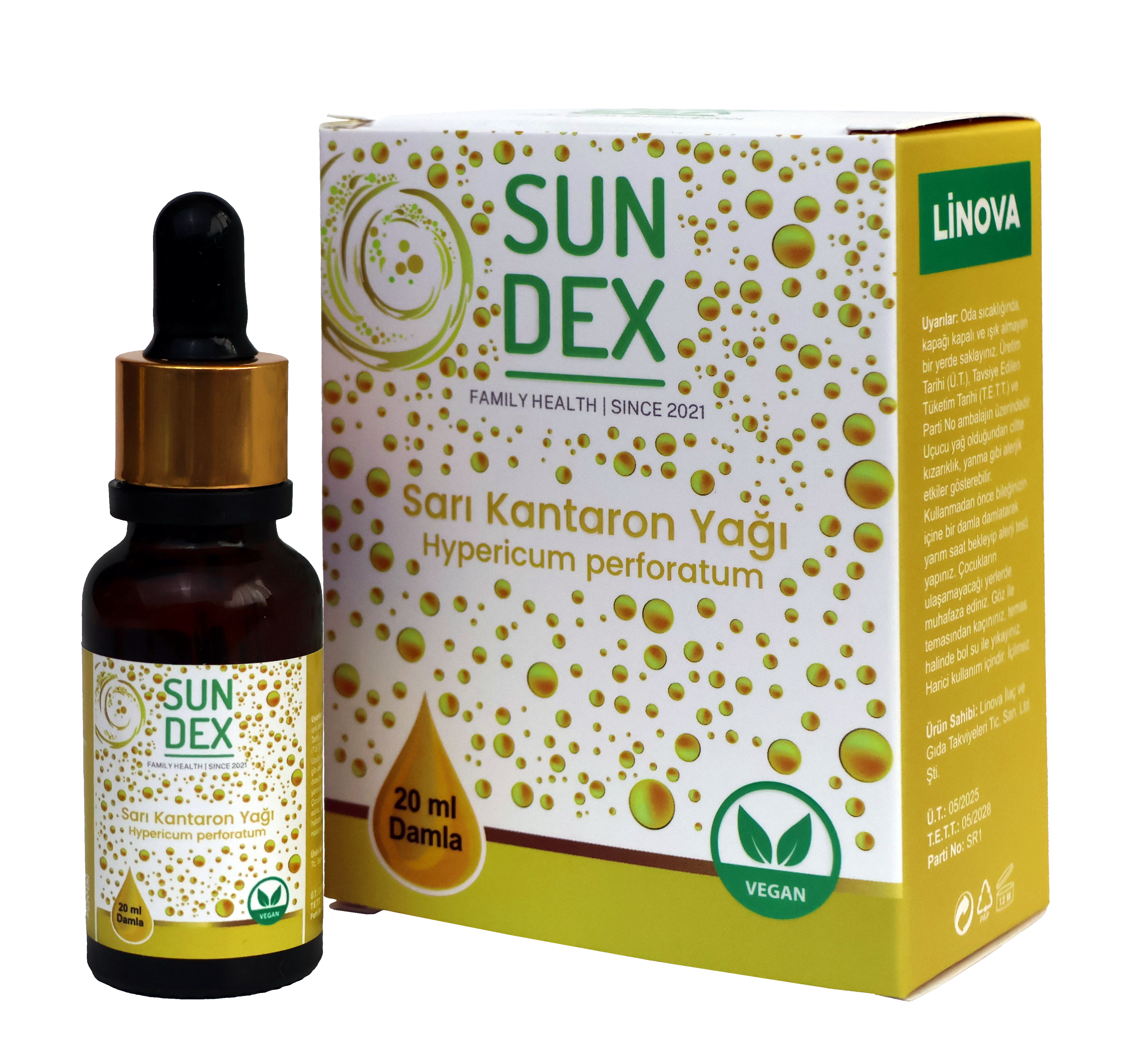 SUNDEX Sarı Kantaron Yağı %100 Saf 20 ml