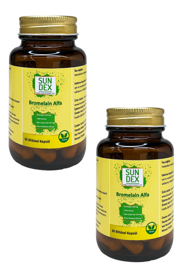 Sundex 2’li Paket Bromelain Alfa 30 Bitkisel Kapsül