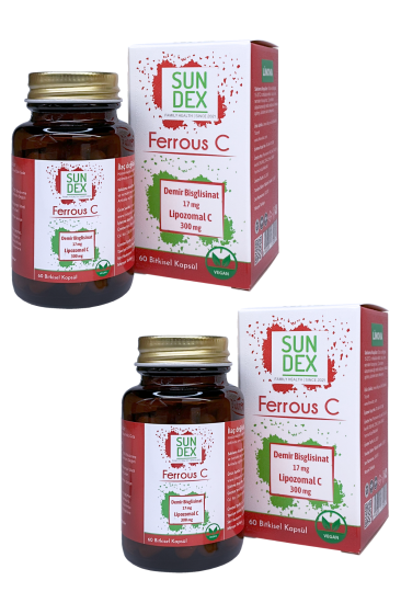 SUNDEX 2’li Paket Ferrous C Demir Bisglisinat + Lipozomal C