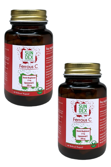 SUNDEX 2’li Paket Ferrous C Demir Bisglisinat + Lipozomal C
