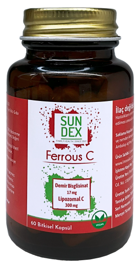 SUNDEX Ferrous C Demir Bisglisinat + Lipozomal C