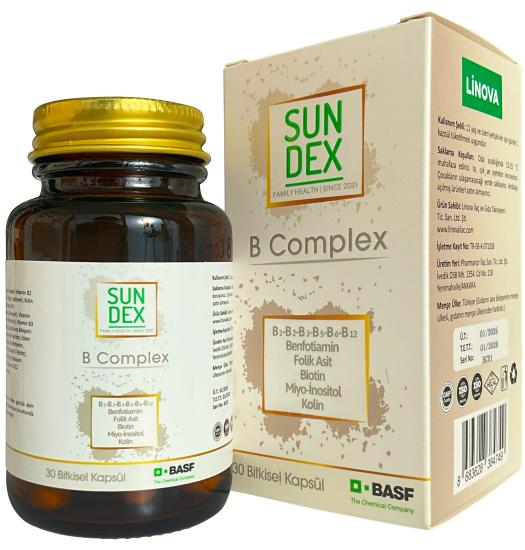 SUNDEX B Complex Benfotiamin ve Aktif Form Tüm B Vitaminleri