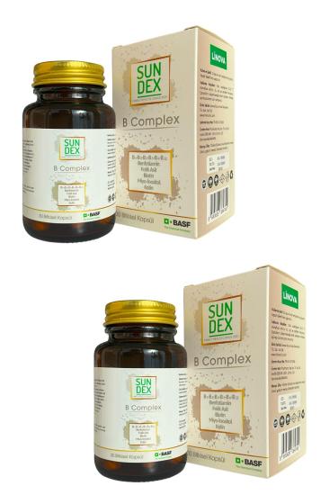 SUNDEX 2’li Paket B Complex Benfotiamin ve Aktif Form Tüm B Vitaminleri