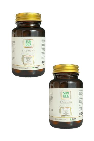 SUNDEX 2’li Paket B Complex Benfotiamin ve Aktif Form Tüm B Vitaminleri